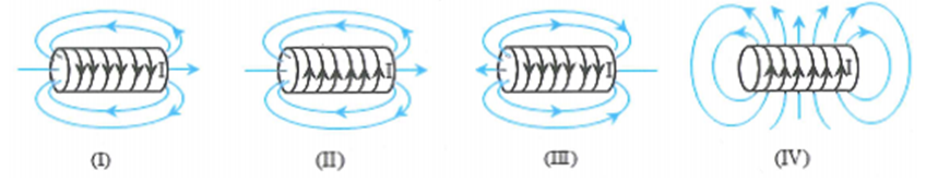 Trong các hình vẽ sau, hình vẽ nào biểu diễn đúng hướng của đường cảm (ảnh 1)