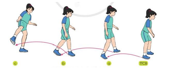 Vận dụng kĩ thuật di chuyển nhiều bước và kĩ thuật tâng cầu bằng mu bàn chân vào các trò chơi vận động (ảnh 4)
