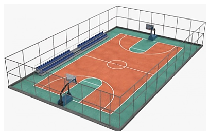 Hãy cho biết những quy định cơ bản về kích thước của sân bóng rổ (ảnh 1)