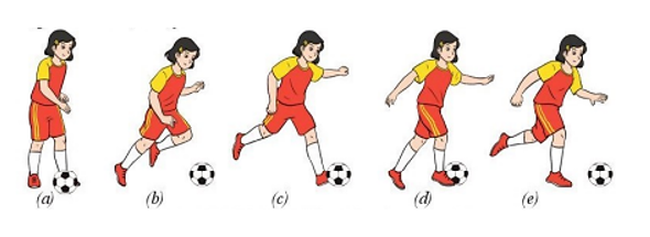 Vận dụng kĩ thuật dừng bóng và dẫn bóng bằng lòng bàn chân vào các trò chơi chuyền bóng, hoạt động vui chơi để (ảnh 2)