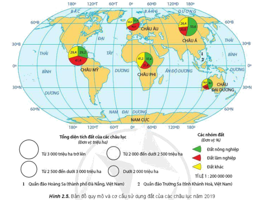 Đọc thông tin và quan sát hình 2.5, hãy cho biết phương pháp bản đồ - biểu đồ biểu hiện các đối tượng địa lí bằng (ảnh 1)