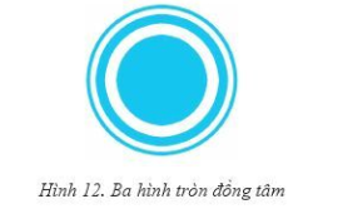 Em hãy thiết kế ba hình tròn đồng tâm như Hình 12 (ảnh 1)