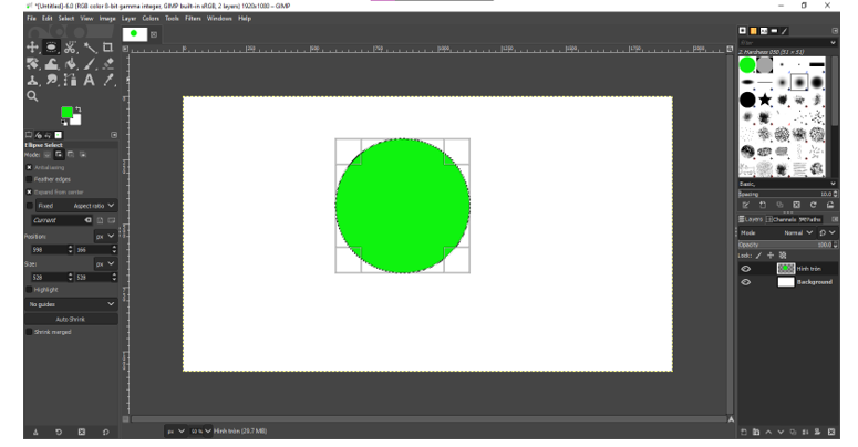 Em hãy thiết kế hình tròn và hình vuông lồng nhau như Hình 14 (ảnh 5)