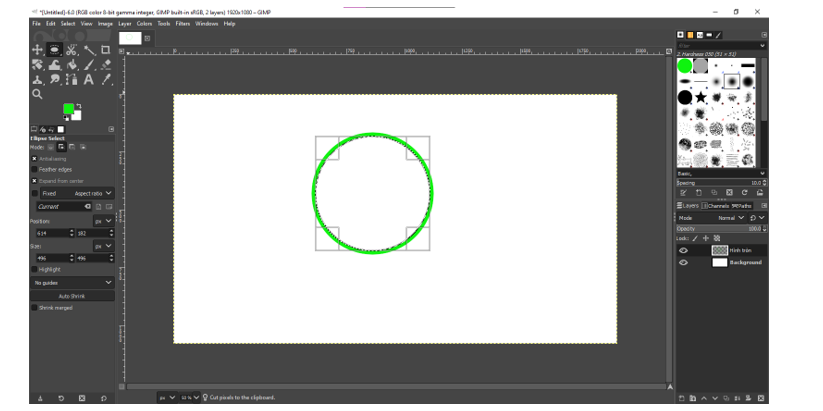 Em hãy thiết kế hình tròn và hình vuông lồng nhau như Hình 14 (ảnh 6)