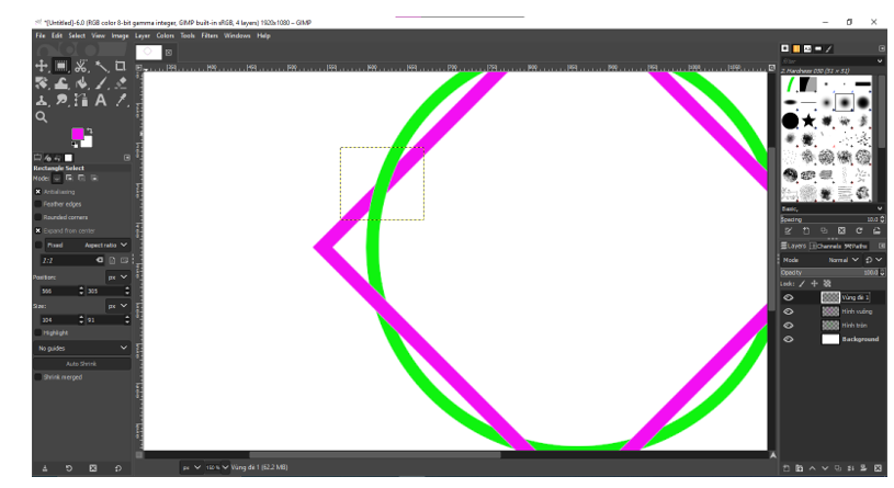 Em hãy thiết kế hình tròn và hình vuông lồng nhau như Hình 14 (ảnh 11)