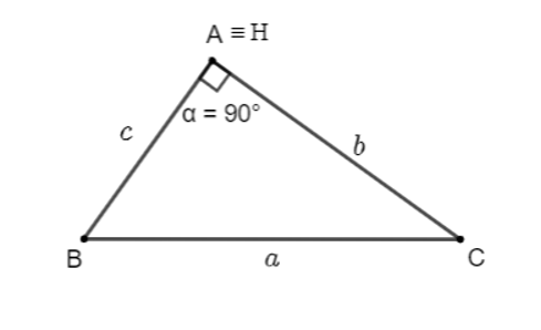 Cho α là góc vuông. Chứng minh a2 = b2 + c2 – 2bc cos α (ảnh 1)