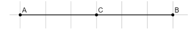 Cho đoạn thẳng AB = 6 cm.  a) Xác định điểm C thỏa mãn (ảnh 1)