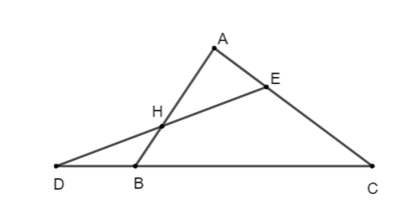 Cho tam giác ABC. Các điểm D, E, H thỏa mãn (ảnh 1)