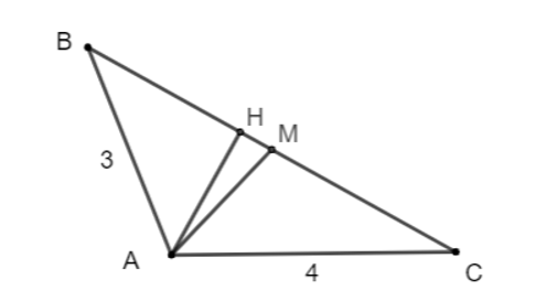 Cho tam giác ABC có AB = 3, AC = 4, góc BAC = 120 độ .  Tính (làm tròn kết quả đến hàng đơn vị) (ảnh 1)