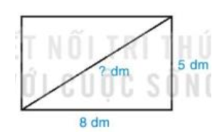 Biết rằng bình phương độ dài đường chéo của một hình chữ nhật bằng tổng các bình phương độ dài hai cạnh của nó. Một hình (ảnh 1)