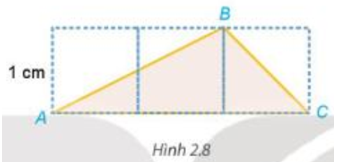Dùng thước dây có vạch chia để đo độ dài đường gấp khúc ABC trong Hình 2.8 (đơn vị xentimét, làm tròn đến chữ số thập (ảnh 1)