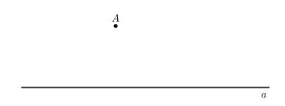 Dùng góc vuông hay góc 30o của êke (thay cho góc 60o) để vẽ đường thẳng đi qua A và song song với đường thẳng a cho trước (ảnh 1)