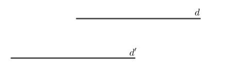 Vẽ hình theo yêu cầu sau:  a) Vẽ hai đường thẳng d và d' sao cho d//d'  b) Vẽ hai đoạn thẳng AB và CD sao cho CD = 2AB và CD // AB (ảnh 1)