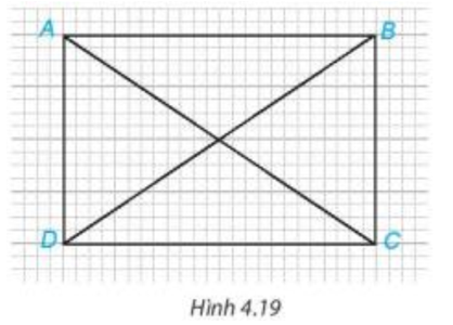 Trong Hình 4.19, hãy chỉ ra hai cặp tam giác bằng nhau (ảnh 1)