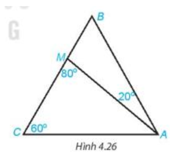 Cho tam giác ABC có góc BCA = 60 độ và điểm M nằm trên cạnh BC sao cho (ảnh 1)