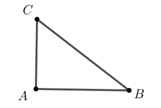 a) Sử dụng phần mềm Geogebra, em hãy vẽ tam giác ABC vuông tại A, AB = 4 cm,  AC = 3 cm và lưu thành một tệp có đuôi png (ảnh 9)