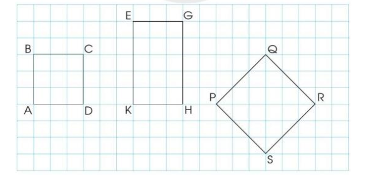 a) Đọc tên các hình vuông có trong hình dưới đây (ảnh 1)
