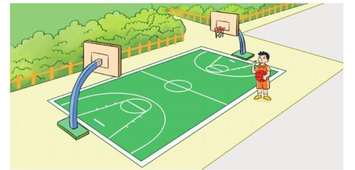 Một sân bóng rổ có dạng hình chữ nhật với chiều dài 28 m,chiều rộng ngắn hơn chiều dài 13 m. Tính chu vi của sân bóng rổ đó (ảnh 1)