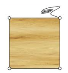Một tấm gỗ hình vuông có cạnh dài 2 dm. Tại mỗi đỉnh của hình vuông, anh Phương đóng một cái đinh và dùng một sợi dây (ảnh 1)