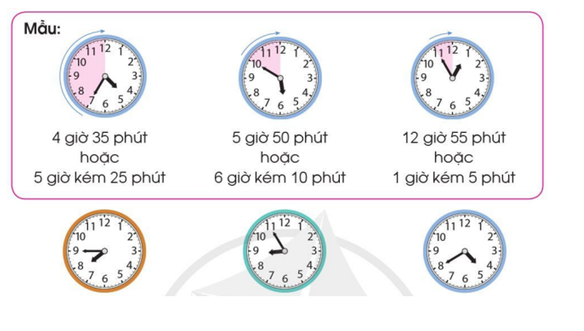 Xem đồng hồ và đọc giờ (theo mẫu): (ảnh 1)
