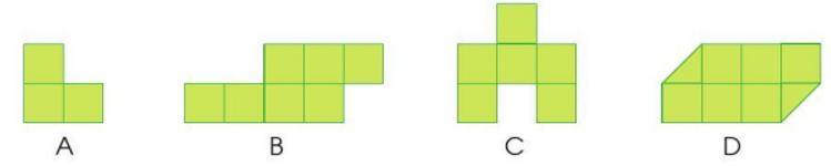 Diện tích mỗi hình sau gồm bao nhiêu ô vuông (ảnh 1)