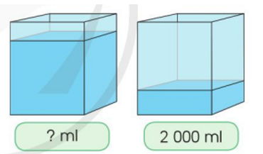 a) Ước lượng số gam đậu tương trong lọ đựng nhiều hơn    b) Ước lượng lượng nước trong bể lớn hơn. (ảnh 2)