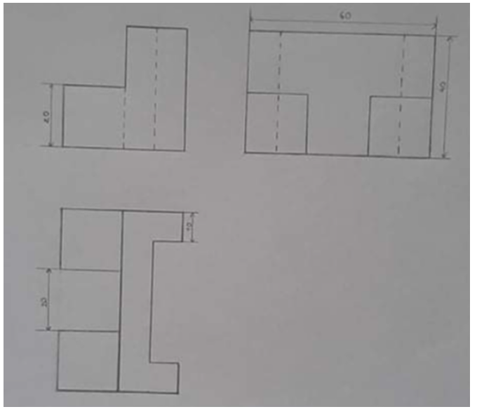Hãy vẽ ba hình chiếu vuông góc của đồ vật trong gia đình (ảnh 1)