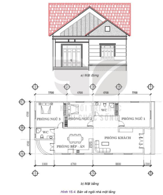 Đọc bản vẽ nhà trên Hình 15.4 - Xây dựng (construction): Nếu bạn đang chuẩn bị xây dựng một ngôi nhà, thì việc đọc và hiểu rõ bản vẽ nhà là rất quan trọng. Hãy tham khảo Hình 15.4 để xem ví dụ về bản vẽ nhà chi tiết. Bằng cách hiểu rõ các thông tin trên bản vẽ, bạn sẽ dễ dàng hơn trong việc liên lạc và làm việc với các chuyên gia xây dựng để hoàn thành ngôi nhà của bạn đúng theo ý muốn.