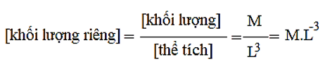 Phân tích thứ nguyên của khối lượng riêng p  theo thứ nguyên của các đại lượng cơ bản. Từ đó cho biết đơn vị của p  trong hệ SI (ảnh 1)