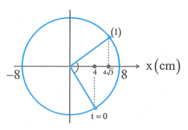 Một vật dao động điều hòa, có phương trình li độ x=8cos(2#t-#/3) (x tính (ảnh 1)