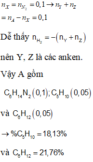 Hỗn hợp A gồm một amin X (no, hai chức, mạch hở) và hai hiđrocacbon (ảnh 2)
