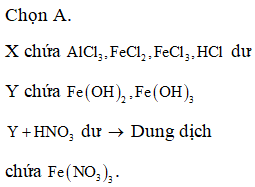Cho hỗn hợp gồm Al, FeCO3 và Fe(OH)3 tan vào dung dịch HCl dư thu (ảnh 1)