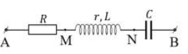 Cho một đoạn mạch xoay chiều hai đầu A, B như hình vẽ, trong đó có một điện trở  thuần, một cuộn dây không cảm thuần (ảnh 1)