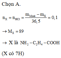 Cho 8,9 gam amino axit X (công thức có dạng H2NCnH2nCOOH) tác dụng (ảnh 1)
