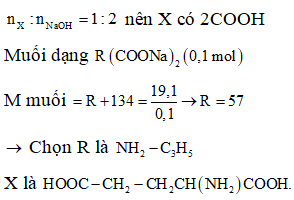 Cho 0,1 mol một α-amino axit X có mạch C không phân nhánh tác dụng vừa đủ (ảnh 1)