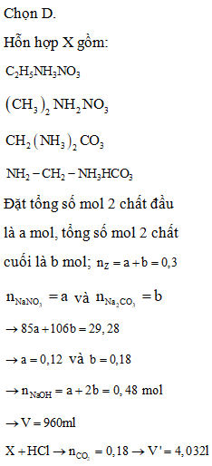Hỗn hợp X gồm 4 muối đều có củng công thức phân tử C2H8O3N2. (ảnh 1)