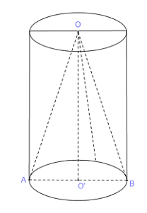 Một hình trụ (T) có hai đáy là hai hình tròn (ảnh 1)