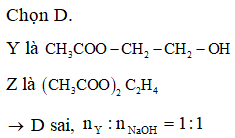 Cho etilenglicol tác dụng với axit axetic thu được hỗn hợp 2 chất hữu cơ (ảnh 1)