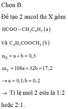 Hỗn hợp X gồm hai este đều có công thức phân tử C8H8O2 và đều có vòng (ảnh 1)