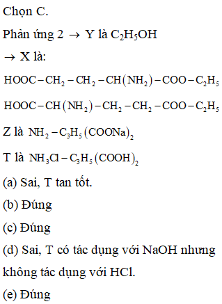 Cho sơ đồ phản ứng sau  X(C7H13O4N) + 2NaOH  => Y + Z + H2O (ảnh 1)