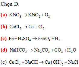 Thực hiện các thí nghiệm sau:    (a) Nhiệt phân KNO3 (ảnh 1)