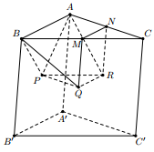 Thể tích của khối đa diện PQRABMN  bằng (ảnh 1)