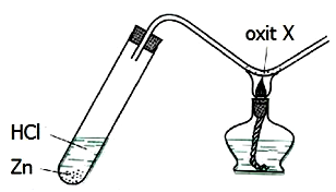 Cho hình vẽ mô tả thí nghiệm điều chế kim loại bằng cách dùng khí H2 để khử oxit kim loại X: (ảnh 1)