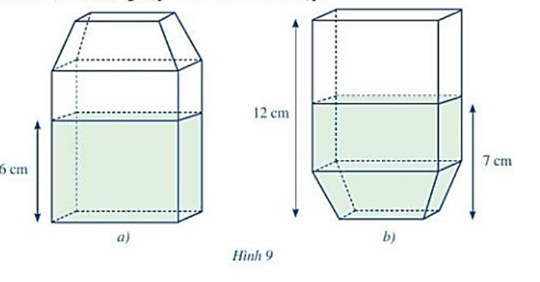 Bài 16 trang 70 Sách giáo khoa Toán lớp 7 Tập 1: Hình 9a mô tả hình dạng của một hộp  (ảnh 1)