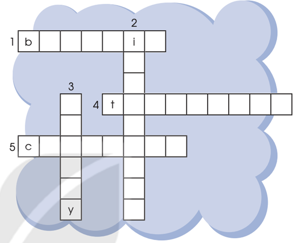 Solve the crossword. Use the threesyllable nouns in this unit. Read out the correct (ảnh 1)