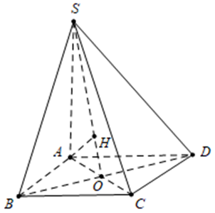 Cho hình chóp S.ABCD có đáy ABCD là hình vuông cạnh 2a (ảnh 1)