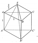 Cho khối đa diện   như hình vẽ, trong đó   là khối lăng trụ tam giác đều có tất cả các cạnh bằng 1 và S.ABC là khối Cho khối đa diện   như hình vẽ, trong đó ABC.A'B'C'  là khối lăng trụ tam giác đều có tất cả các  (ảnh 1)