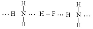 Vẽ sơ đồ biểu diễn liên kết hydrogen giữa:  a) hai phân tử hydrogen fluoride (HF). (ảnh 1)