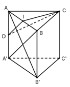 Cho lăng trụ đứng ABC.A'B'C' với ABC là tam giác vuông cân tại C có (ảnh 1)