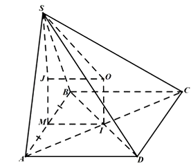 Cho hình chóp S.ABCD có đáy là hình chữ nhật AB = 3, AD = 2. Mặt bên (ảnh 1)